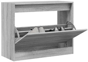 Sapateira 80x34x63 cm derivados de madeira cinzento sonoma