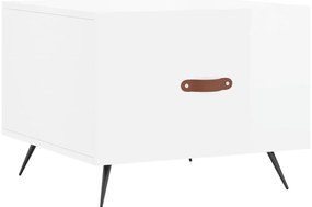 Mesas de centro 2 pcs 50x50x40 cm branco brilhante