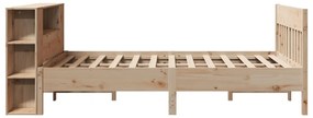 Cama com estante sem colchão 120x190 cm pinho maciço