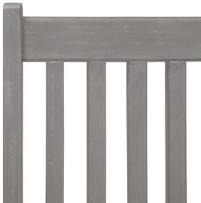 Cadeiras jardim reclináveis 2 pcs madeira acácia maciça cinza