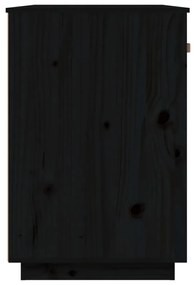 Secretária 95x50x75 cm madeira de pinho maciça preto