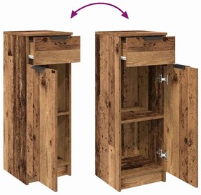 Gabinete de Banheiro vidaXL Madeira Velha 32x34x90 cm Madeira Compensa