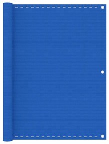 vidaXL Tela de varanda 120x400 cm PEAD azul