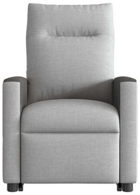 Poltrona elétrica elevatória massagens tecido cinzento-nublado