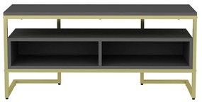 Móvel TV Stand Merrion – Ouro e Antracite – 110 x 35 x 49,9 cm