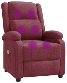 Poltrona de massagens tecido vermelho tinto