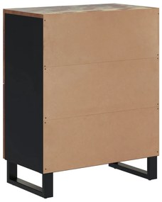 Aparador c/ 4 portas 60x33x75 cm madeira recuperada maciça