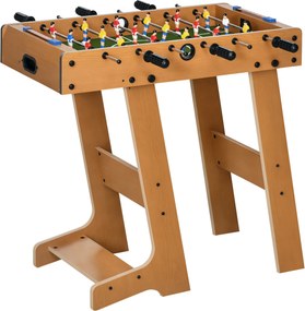 HOMCOM Mesa de Matraquilho para Crianças e Adultos Matraquilho 69x37x70cm com 2 Bolas 6 Hastes Metálicas para Familias Festas Madeira | Aosom Portugal