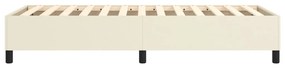 Estrutura de cama 100x200 cm couro artificial cor creme