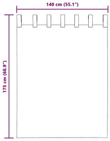 Cortinas de voile com aba 2 pcs preto