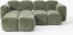 Sofá modular Tayla (3 lugares) com pufe (esquerdo/direito)