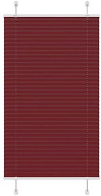 Plissado Cego Bordéus Vermelho 70x150 cm Largura Tecido