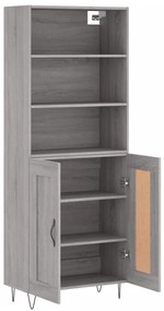 Armário alto 69,5x34x180 cm derivados de madeira sonoma cinza