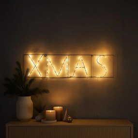 Candeeiro de parede de Natal preto XMAS incl. LED com temporizador IP44 - Yoro