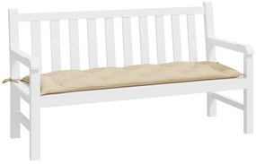 Almofadão p/ banco de jardim 150x50x7 cm tecido oxford bege