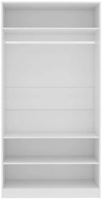 Roupeiro 100x50x200 cm derivados de madeira branco