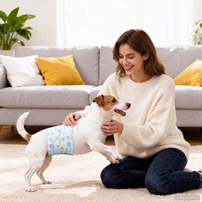 vidaXL Fralda descartável para cães machos 50 pcs Branco XS