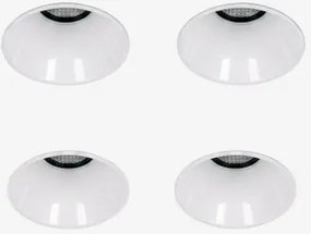 Pack De 4 Downlights Led Embutidos Sem Moldura Trimless Redondos Ø5,3 Cm Em Alumínio Orelva Branco & Branco 3000k & 6 W & 38º - Sklum