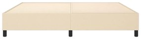 Estrutura de cama sem colchão 200x200 cm tecido cor creme