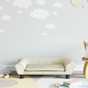 vidaXL Sofá infantil 70x45x26 cm veludo cor creme