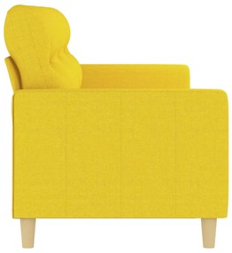 Sofá de 3 lugares 180 cm tecido amarelo-claro