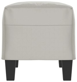 Banco 70x35x41 cm tecido de microfibra cinzento-claro