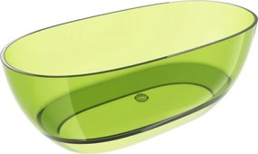 Mexen Pure banheira independente transparente lima 170 x 80 cm, ralo cromado - 58071708012