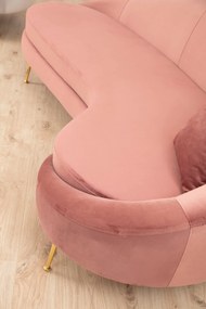 Sofá de 3 Lugares Eses – Rosa – 255 cm x 120 cm x 85 cm