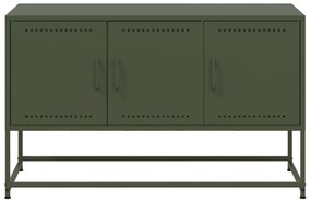 Móvel de TV 100,5x39x60,5 aço verde azeitona