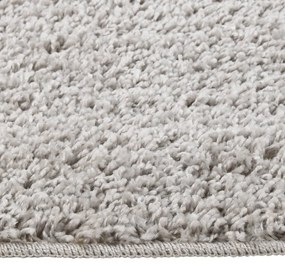 Tapete shaggy 80x150 cm antiderrapante cinzento-claro
