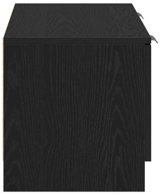 Estante para TV vidaXL Preto Carvalho 102x35x36,5 cm Madeira de engenh