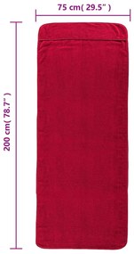 Toalhas de praia 2 pcs 75x200 cm tecido 400 GSM bordô