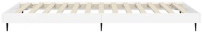 Estrutura cama 90x190 cm derivados de madeira branco brilhante