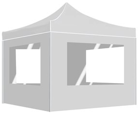 vidaXL Tenda dobrável profissional com paredes alumínio 3x3m branco