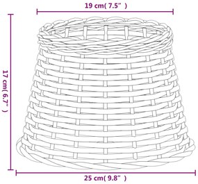Abajur Ø25x17 cm vime castanho