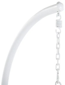 Cadeira suspensa em rattan branco com suporte ALBA Beliani