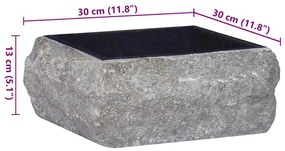 Lavatório 30x30x13 cm mármore preto