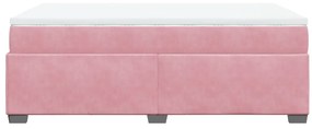 Cama boxspring com colchão 120x200 cm veludo rosa