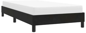 Estrutura de cama sem colchão preto 80x220 cm Veludo