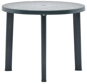 vidaXL Mesa de jardim 89 cm plástico verde