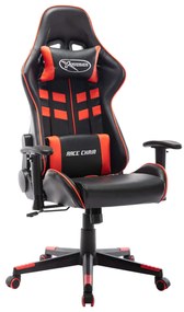 Cadeira de gaming couro artificial preto e vermelho