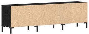 Estante para TV vidaXL Madeira Negra 150x30x44,5 cm Madeira Revestida