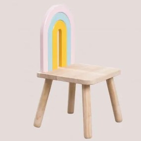 Cadeira Em Madeira Mini Rainbow Kids Madeira Natural - Sklum