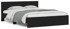 vidaXL Estrutura de cama com LED sem colchão 150x200 cm preto