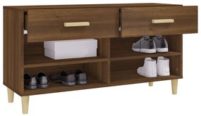 Sapateira 102x35x55 cm derivados de madeira carvalho castanho