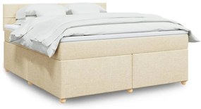 Cama com molas/colchão 180x200 cm tecido cor creme