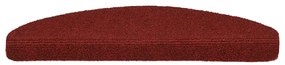 Tapetes de escada autoadesivos 30 pcs 65x21x4 cm vermelho