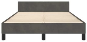 Estrutura de cama sem colchão 120x190 cm Veludo cinza escuro