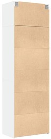 Armário de arrumação 70x42,5x225 cm derivados de madeira branco