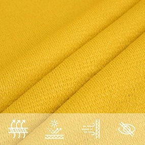 Para-sol estilo vela 160 g/m² 2,5x3,5 m PEAD amarelo